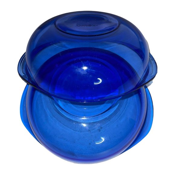 Pyrex Other - Vintage Pyrex Cobalt Blue 024 Round Casserole Baking Bowl Dish 2 Qt 2 Liter